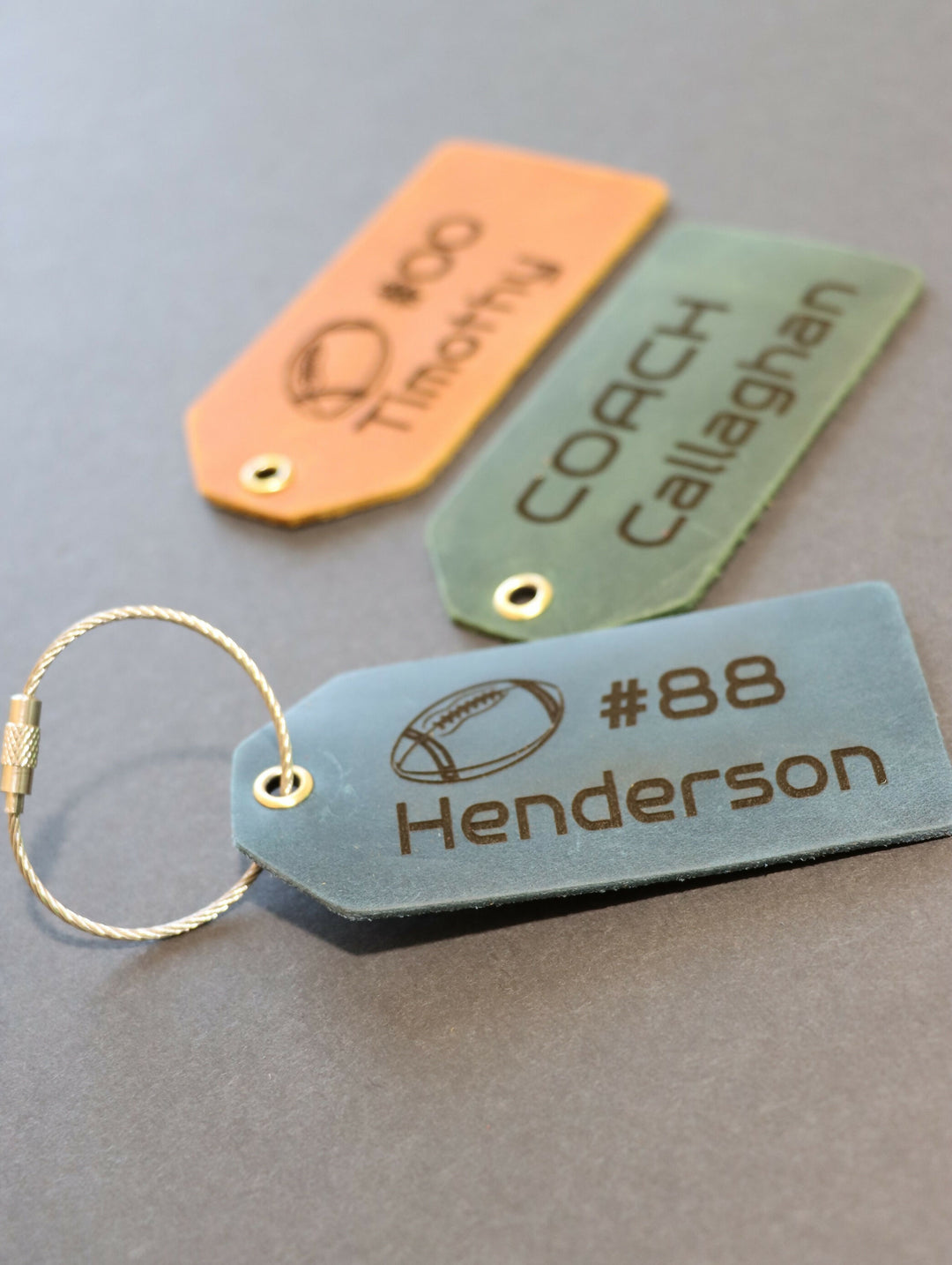 Football Bag Tag, Football Team Gifts, Football Senior Night Gifts, Personalized Football Gifts, Bag Tag, End of Season, Football Banquet- on Lucasgift