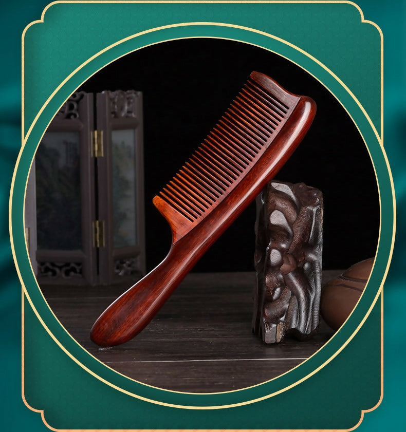 Rosewood comb Small leaf rosewood mahogany comb handle large comb anti-massage comb portable comb- on Lucasgift