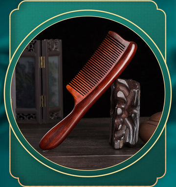 Rosewood comb Small leaf rosewood mahogany comb handle large comb anti-massage comb portable comb- on Lucasgift