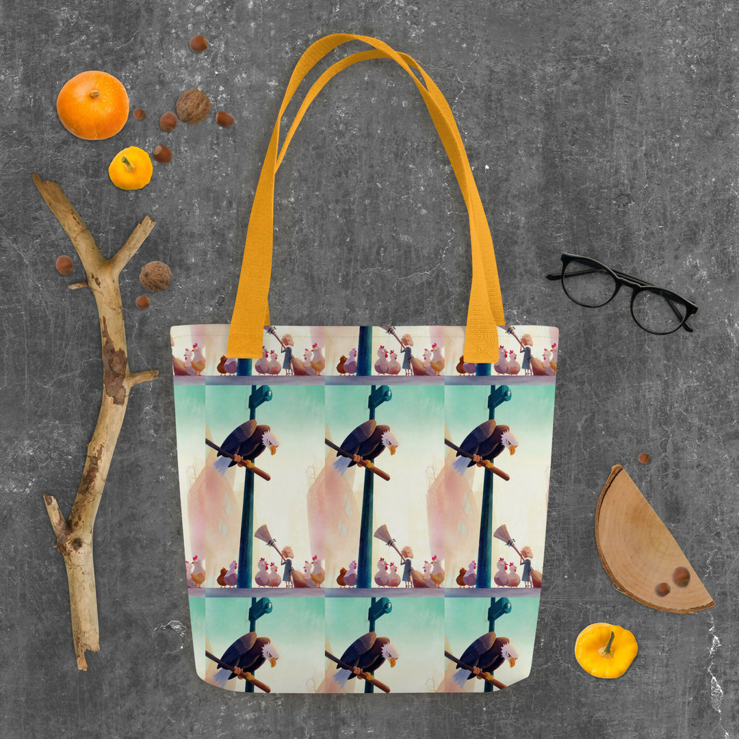 City Morning with an Eagle – Stylish Tote Bag- on Lucasgift