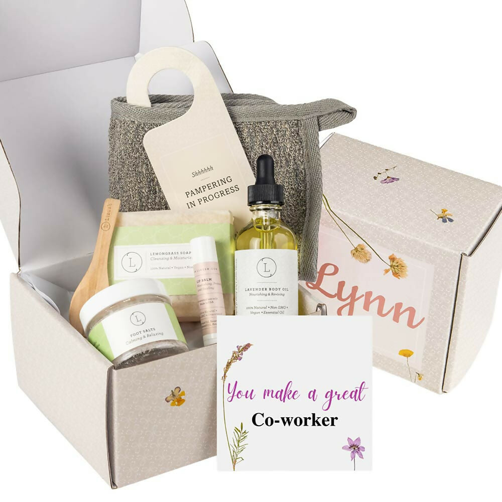 Get well soon - Personalized Self care gift box, Natural skincare gift set- on Lucasgift