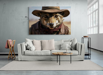 Metal Print Coyote Cowboy- on Lucasgift