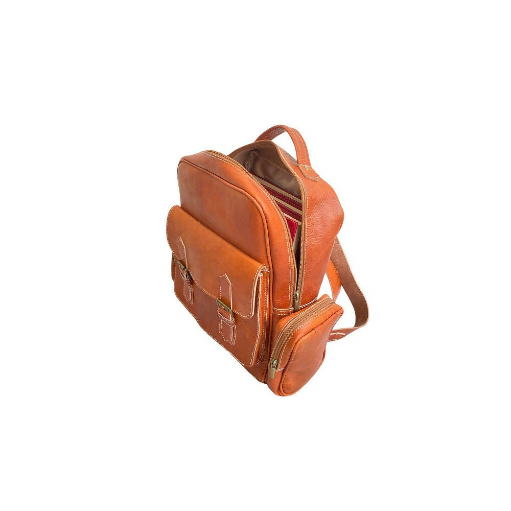 Moroccan Handcrafted Leather Backpack - Ready for All Your Adventures- on Lucasgift
