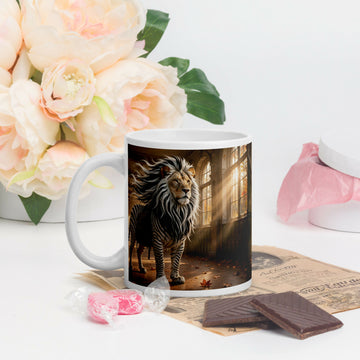 The Brave Little Explorer — Lion Zebra Adventure Mug- on Lucasgift
