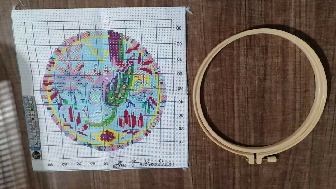 Cross Stitch Kits for Beginners |Trees by River (20cm with frame)- on Lucasgift