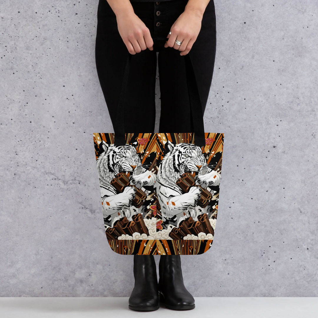 White Tiger Agung – Vibrant Tote Bag- on Lucasgift