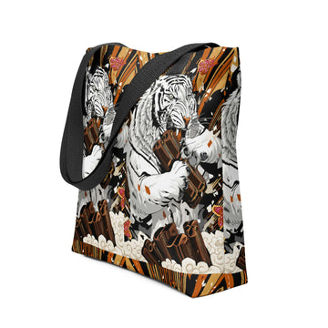 White Tiger Agung – Vibrant Tote Bag- on Lucasgift