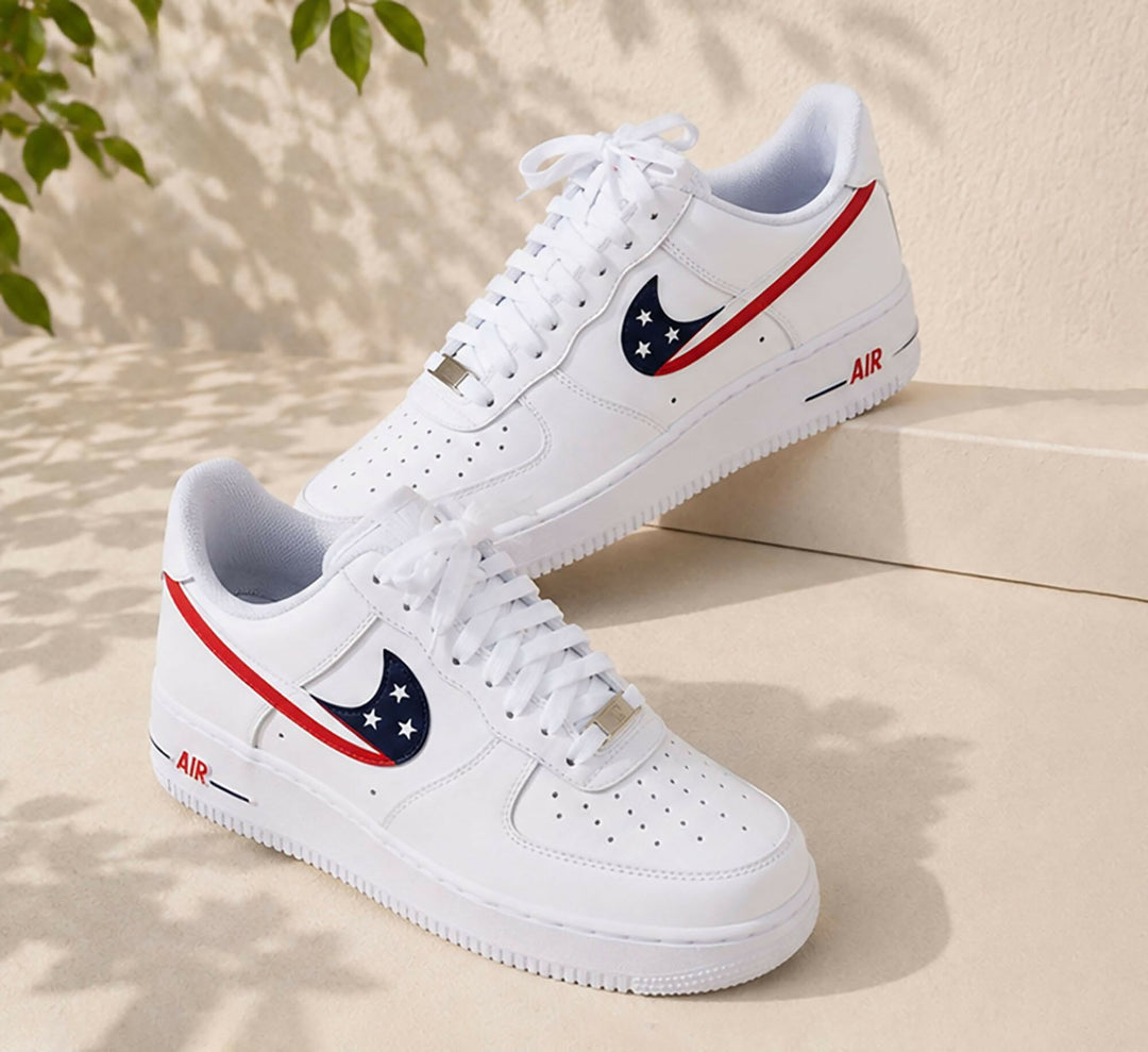Custom American Flag AF1 Sneakers, Hand Painted Personalized Shoes