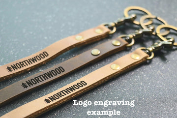 BUSINESS LOGO Leather LANYARD, Custom Leather Lanyard- on Lucasgift