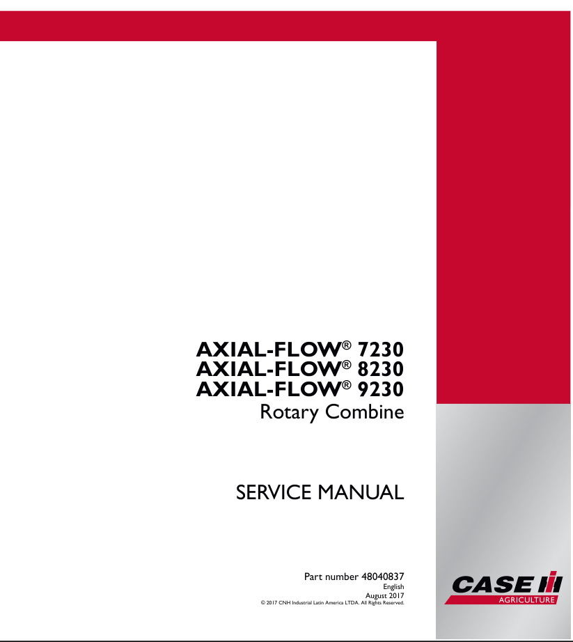 CASE IH 7230 8230 9230 COMBINE SERVICE REPAIR MANUAL- on Lucasgift