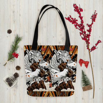 White Tiger Agung – Vibrant Tote Bag- on Lucasgift
