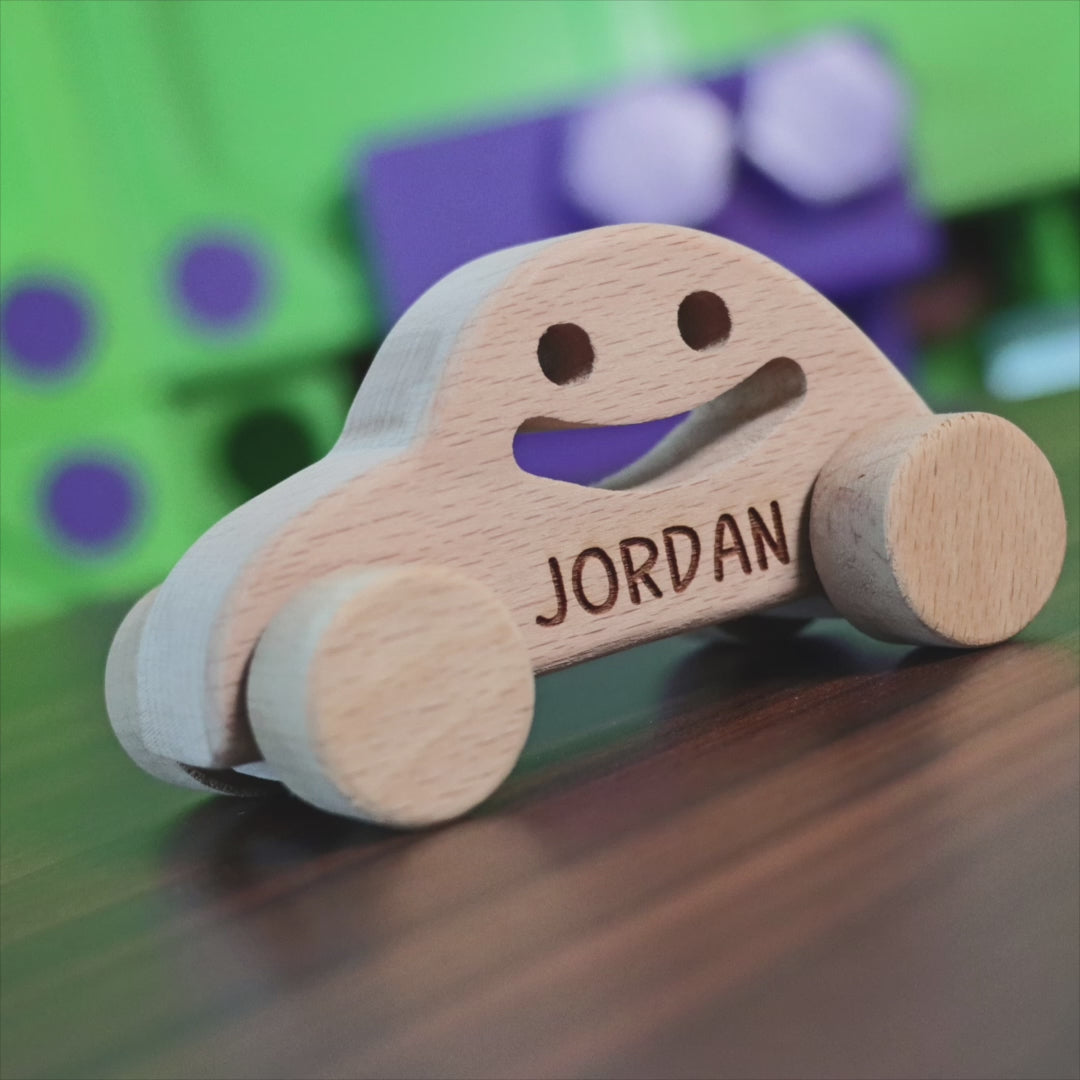 Wooden Toy Car - Personalized - Handmade Montessori Toy