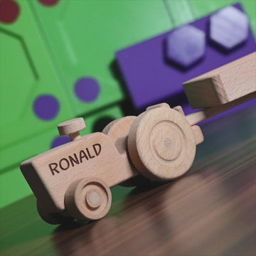 Wooden Toy Train - Personalized - Handmade Montessori Toy