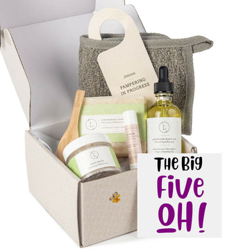 70 Years Loved - 70th Personalized Self care gift box, Natural skincare gift set- on Lucasgift