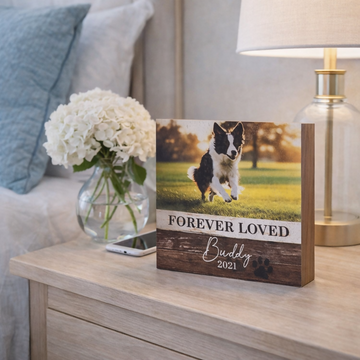 Personalized Pet Memorial Printed - Wood Photo Block - Dog Loss Gift - Dog Memorial Gift - Pet Loss Gift Dog - Pet Memorial Gift- on Lucasgift
