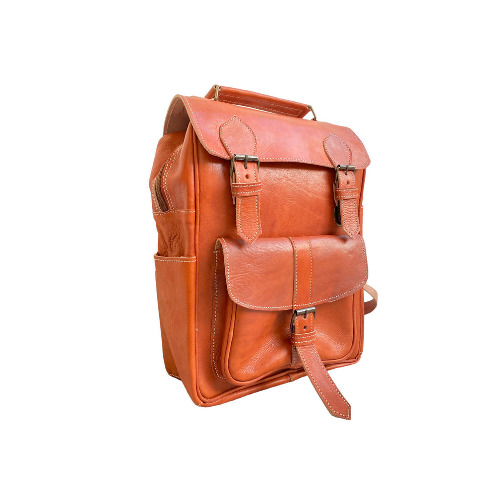 Premium Handmade Genuine Leather Backpack Morocco - Vintage Style- on Lucasgift