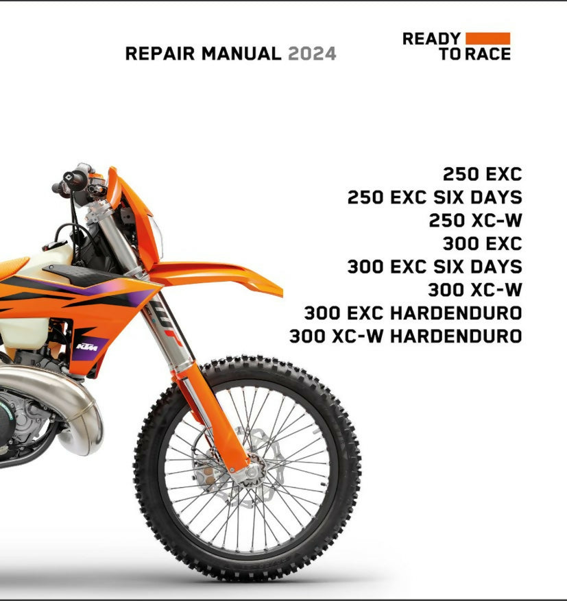 KTM 2024 KTM 250-300 EXC XC-W TBI Repair Service workshop manual- on Lucasgift