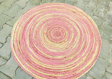 Copy of Sonia Artisan Collections | Natural Jute Scalloped Round Rug | Handmade Rustic Boho Decor- on Lucasgift