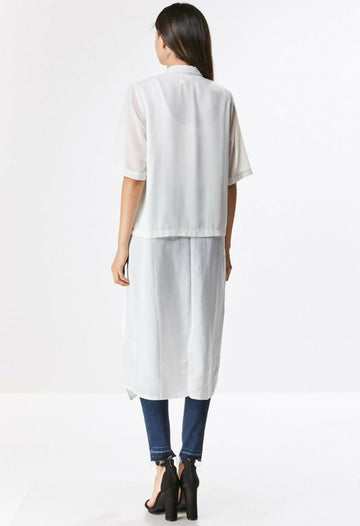 Boutique Double Layered Chiffon Coat- on Lucasgift