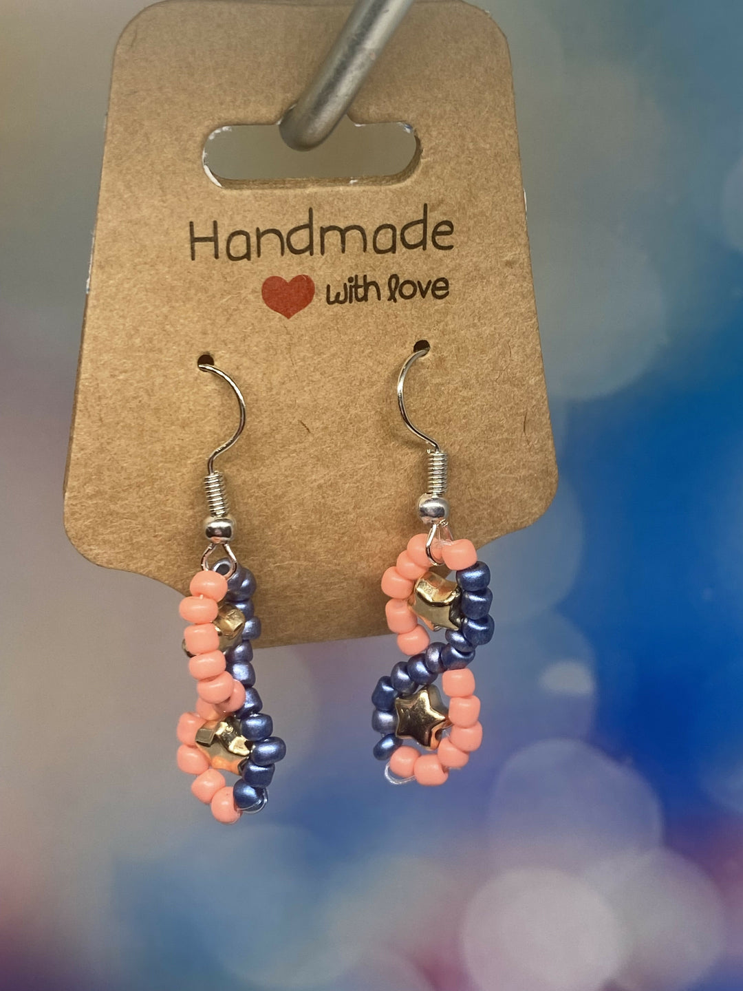 Beaded earrings with stars- on Lucasgift