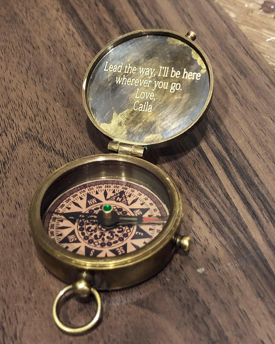 Personalized Antique Vintage Nautical Compass / 100 Years Calendar / Custom Engraving / With Leather Case Gift- on Lucasgift