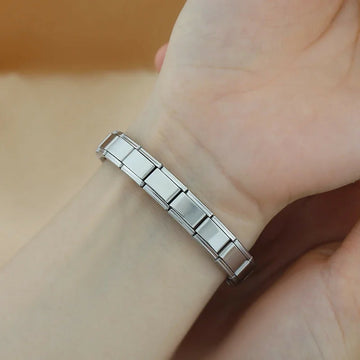 Women's Jewelry DIY 9mm Width Itanlian Elastic Charm Bracelet Fashion Stainless Steel Fashion Bangle- on Lucasgift