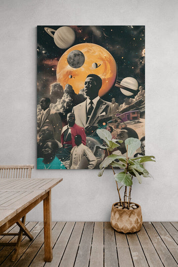 Canvas Wrap Black in Space- on Lucasgift