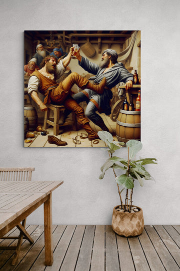 Canvas Wrap Drunk in the tavern- on Lucasgift
