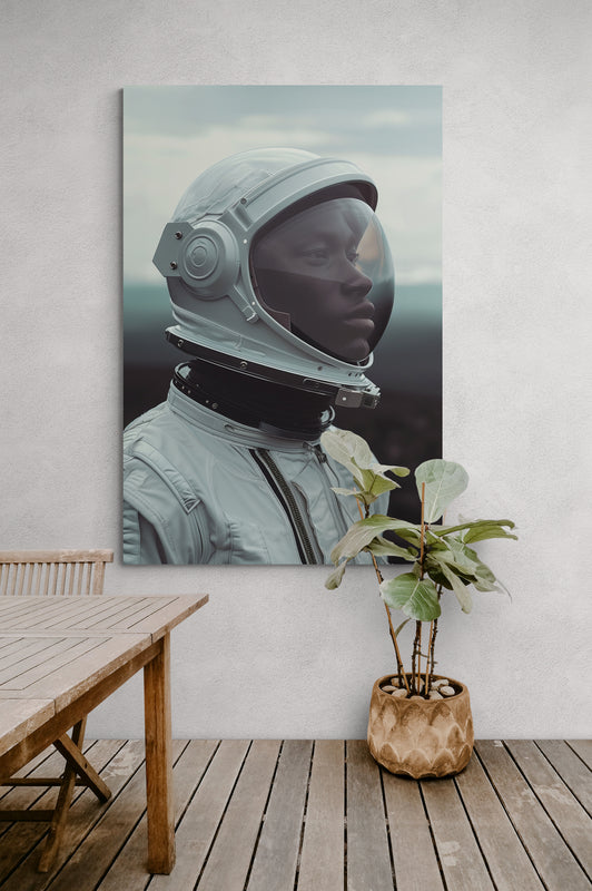 Giclee Art Print Black Astronaut- on Lucasgift