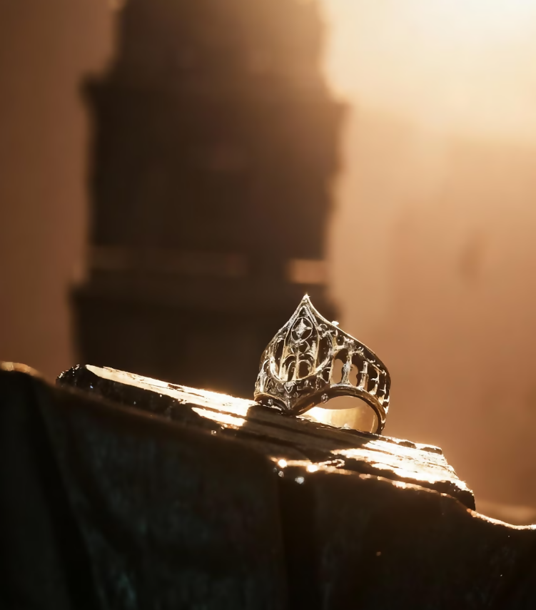 Gothic Cathedral Silver Ring: Intricate Architecture Statement Jewelry- on Lucasgift