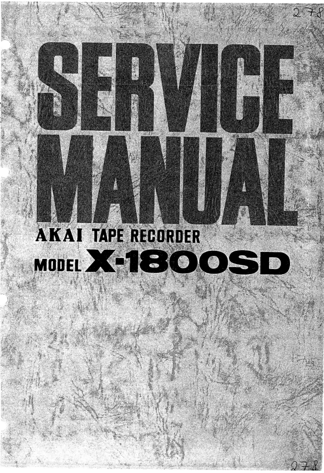 AKAI X-1800SD Service & User Manual X1800 SD 1800- on Lucasgift