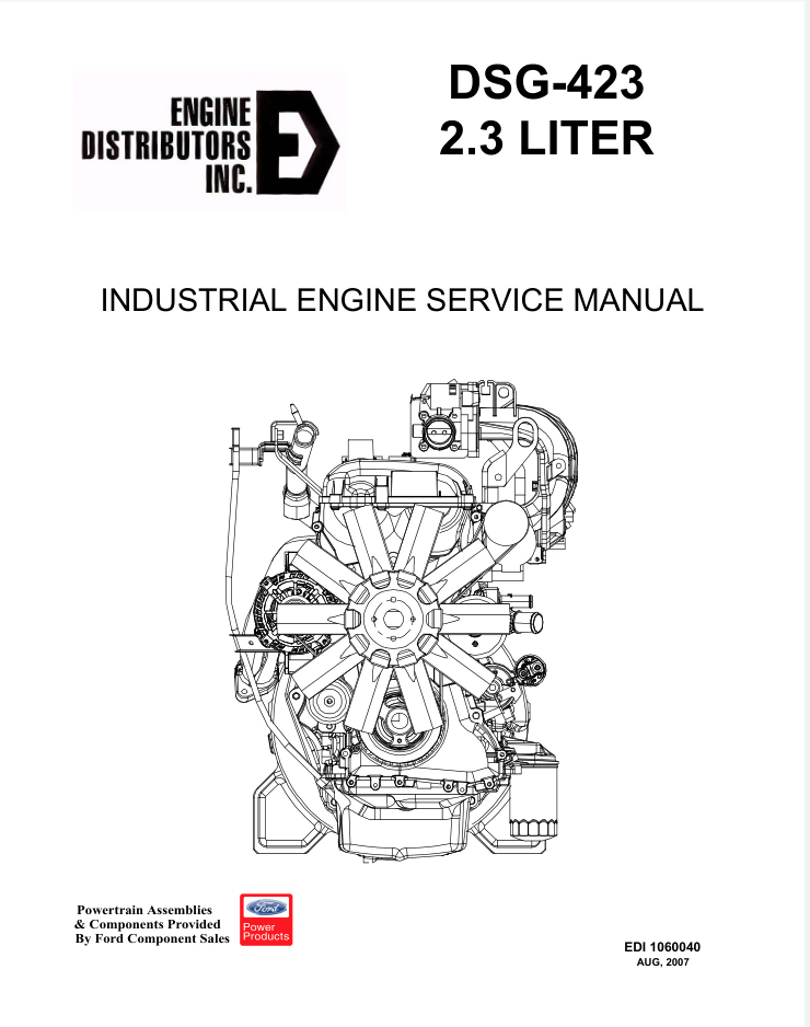 FORD DSG-423 INDUSTRIAL ENGINE SERVICE MANUAL 2007- on Lucasgift