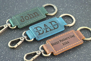PAPA KEYCHAIN, Leather Keychain, Papa Gift, Gifts for Papa, Papa CHRISTMAS Gifts, Papa Gifts, Custom Papa Christmas Keychain, Father gift- on Lucasgift
