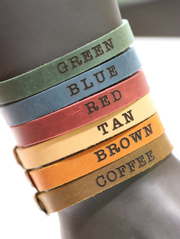 Pack of 100 LEATHER COMPANY BRACELETS, Bulk Leather Gifts for Employees/Clients- on Lucasgift