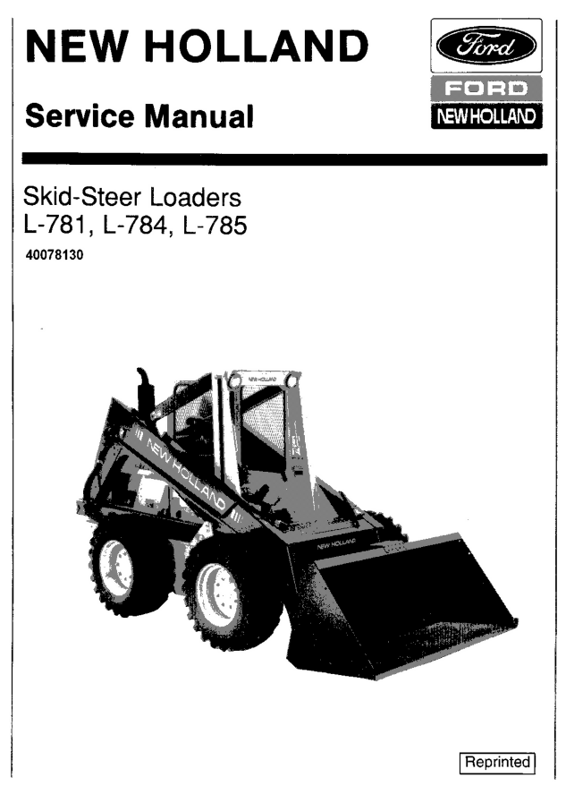 NEW HOLLAND L785 SKID STEER LOADER MANUAL SERVICE REPAIR SHOP ENGINE- on Lucasgift