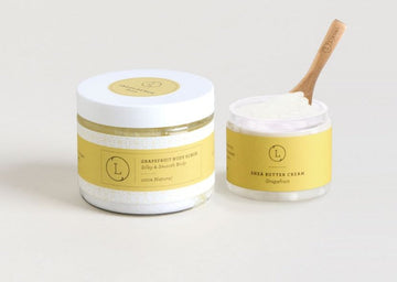 Reviving set with Grapefruit shea butter and Body scrub- on Lucasgift