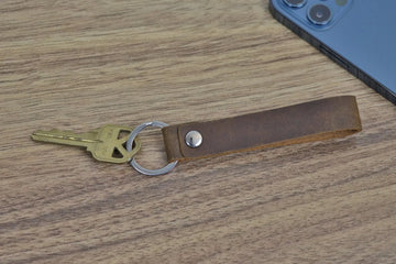 SLIM Leather Lacrosse Keychain , Real Leather, Same Day Shipping, Free Shipping US-Lucasgift