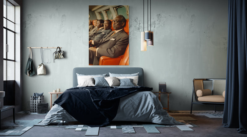 Metal Print Sitting on Leather- on Lucasgift