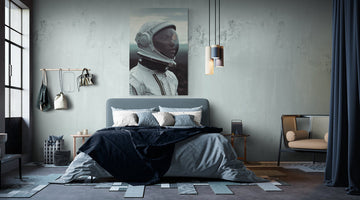 Metal Print Black Astronaut- on Lucasgift