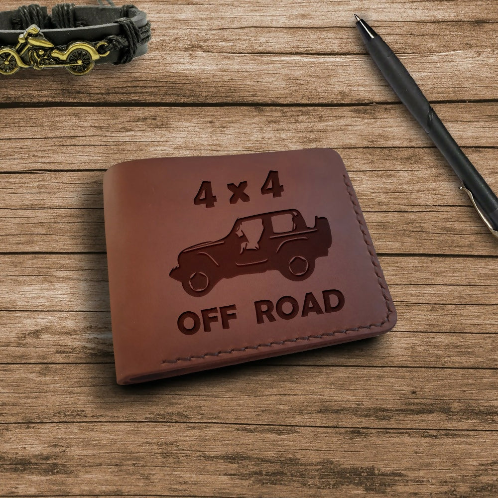 Car Gifts. Personalized Leather Wallet. Engraved Wallet. Custom Slim Bifold Minimalist Leather Wallet for Men. Custom Car Lovers Gifts- on Lucasgift