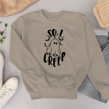 So I Creep Halloween Sweatshirt, Halloween Hoodie, Halloween sweat Gift, Funny Halloween Sweatshirt, Fall Sweatshirt- on Lucasgift