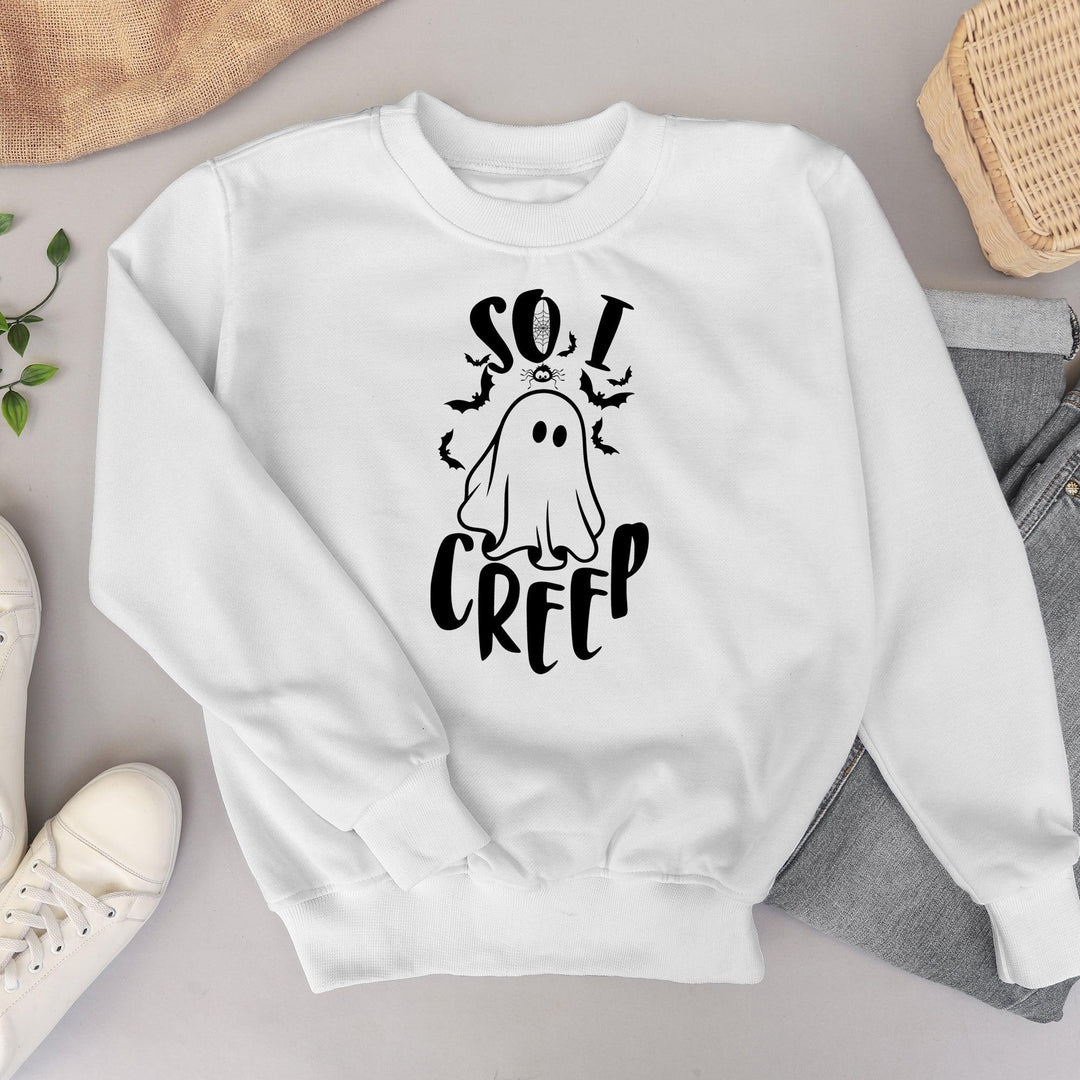 So I Creep Halloween Sweatshirt, Halloween Hoodie, Halloween sweat Gift, Funny Halloween Sweatshirt, Fall Sweatshirt-Lucasgift