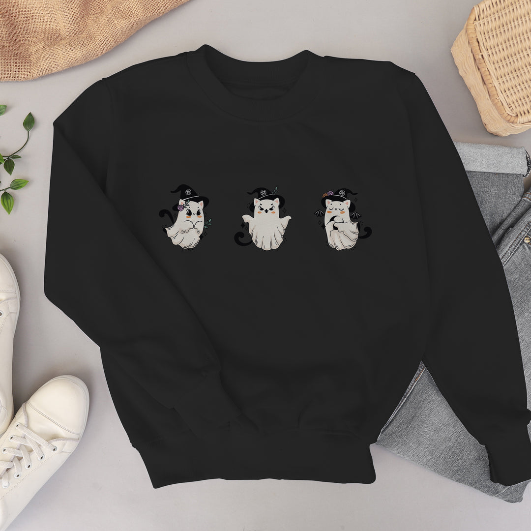 Halloween Sweatshirt,Cat Sweatshirt,Halloween cat sweat,Halloween Sweater,Halloween Cat Shirt, Cat Lover Shirt,Black Cat Shirt,Spooky Season-Lucasgift