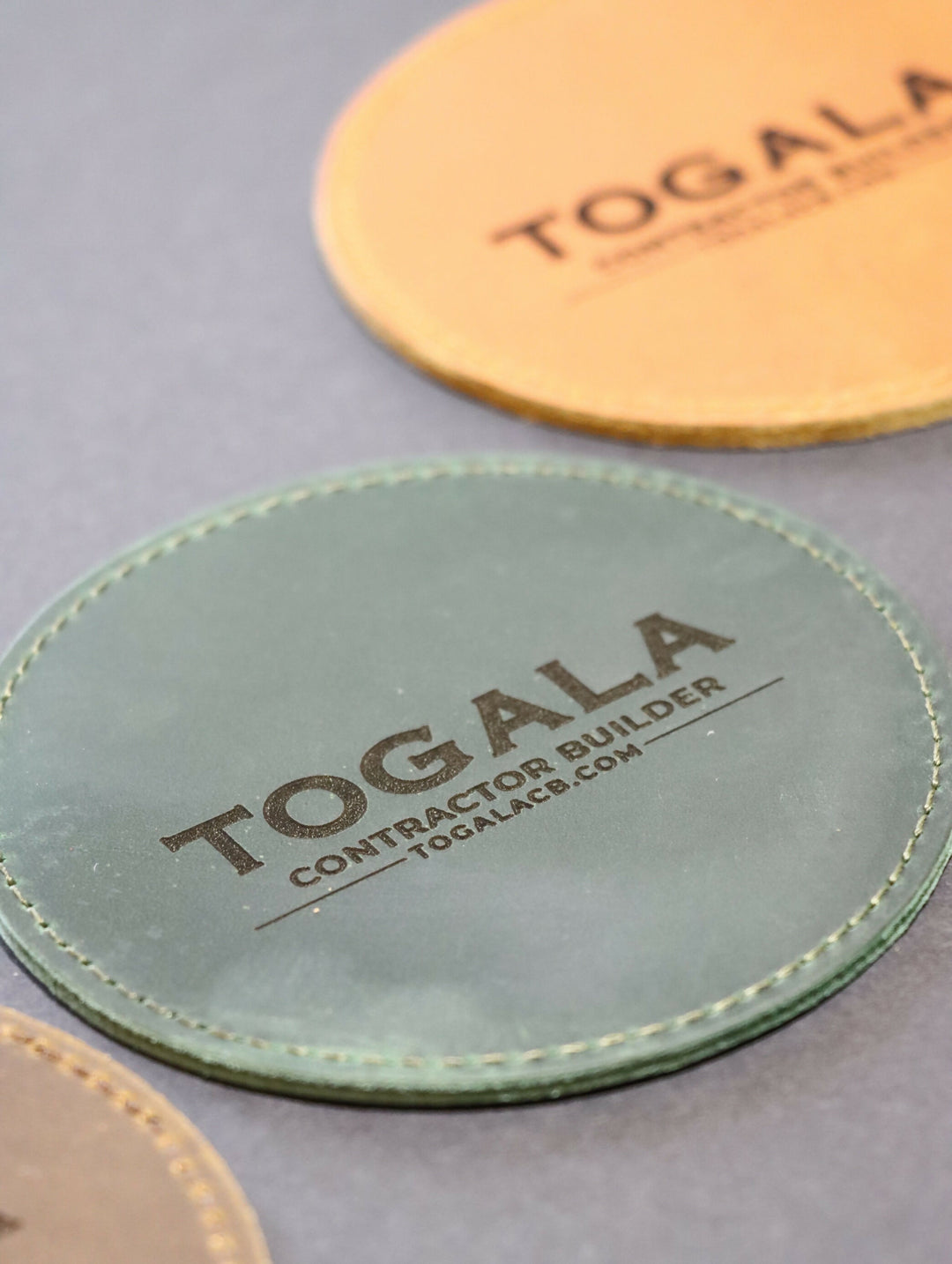 100 pcs BULK PERSONALIZED Leather COASTERS