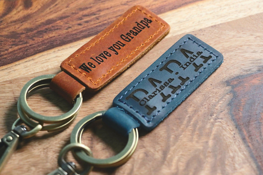 Personalized Dad Keychain, First Father's Day Gift, Gifts For Dad From Daughter, Birthday Gifts For Dad, Dad Gift From Son, Gift From Baby- on Lucasgift