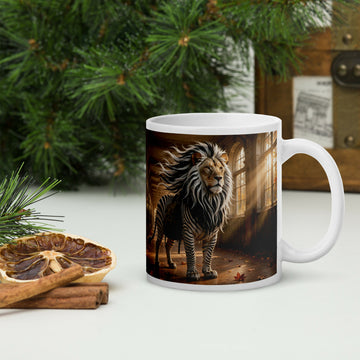 The Brave Little Explorer — Lion Zebra Adventure Mug- on Lucasgift