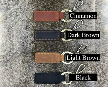 Personalized Leather Keychain - Custom Keychains - Laser Engraved Keychain , Real Leather, Same Day Shipping, Free Shipping US-Lucasgift