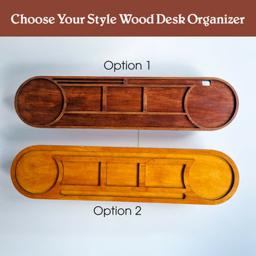 Personalized Wooden Desk Organizer, Custom Baltic Birch Office Docking Station- on Lucasgift