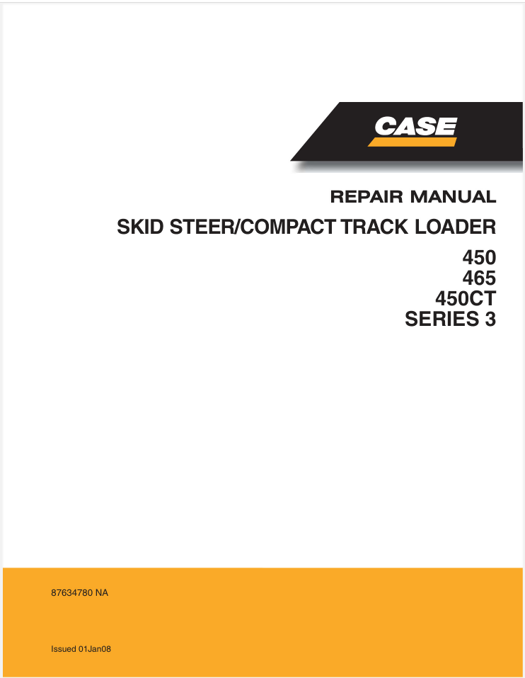 CASE 450 465 450CT SKID STEER SERVICE ENGINE REPAIR MANUAL- on Lucasgift