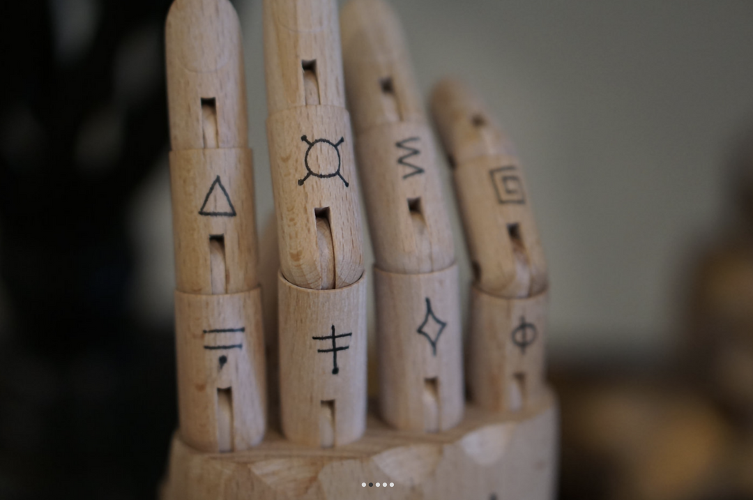 COW ABDUCTION WOODEN HAND- on Lucasgift